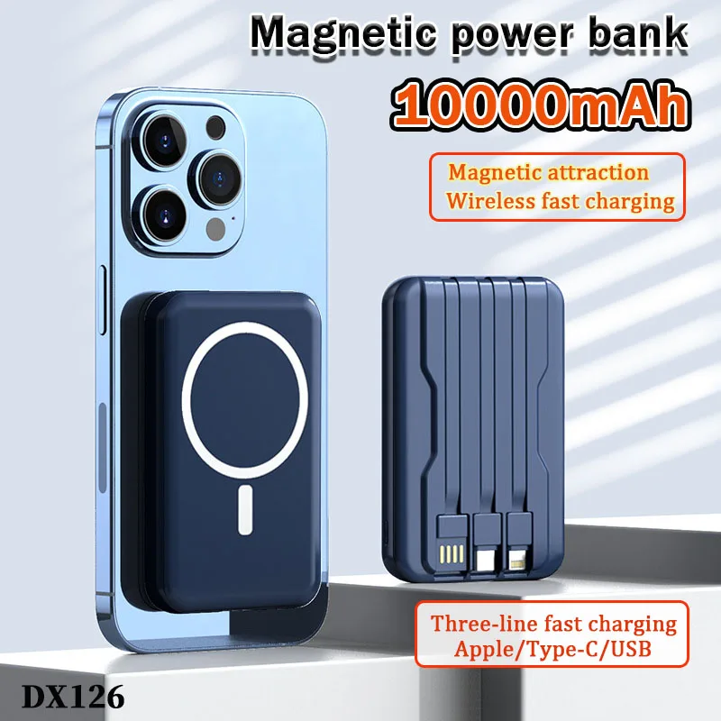 10000mAh Magnetic Power Bank for Magsafes Wireless PD 22.5W Fast Charger Power Bank External Battery for iPhone for Samsung