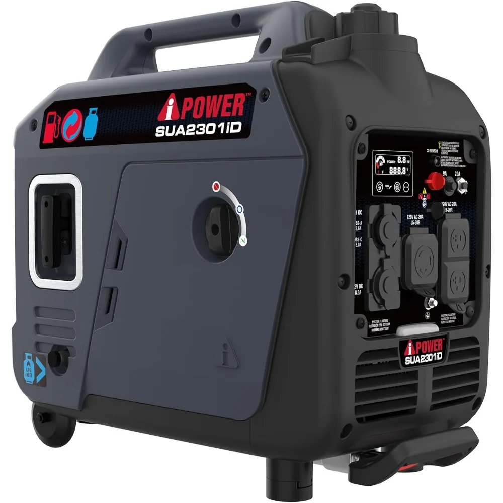 

Generator , Portable Inverter Generators Dual Fuel, 2300W RV Ready, Backup Home Use, Tailgating & Camping, Generator