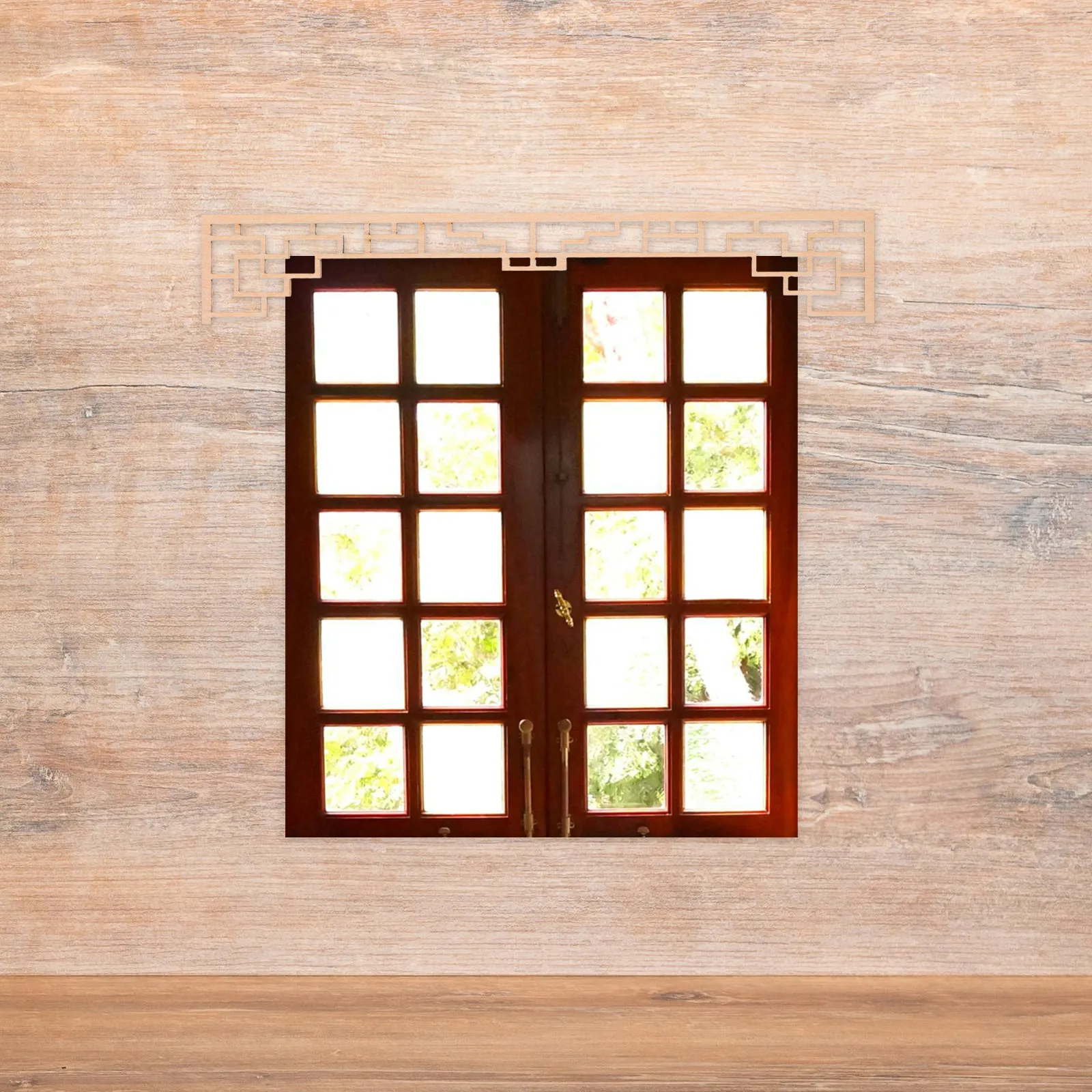 4 szt. Miniaturowe ekraniki z chińską architekturą, niedokończone drewniane rzeźbione dekoracje narożne, zestaw DIY do mini domków, materiały do rękodzieła.