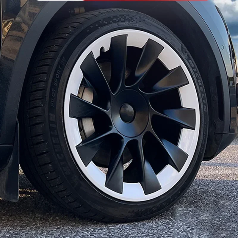 4PCS For Tesla Model Y 20 Inch Wheel Hub Protection Ring Performance Patch Protectors Replacement Full Rim Accessories 2020-2024