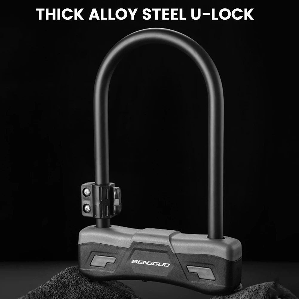 

Bicycle U Lock with Mounting Bracket Bicycle U-shaped Lock with 2 Keys Bicycle U-Lock for Road Mountain Electric Bike
