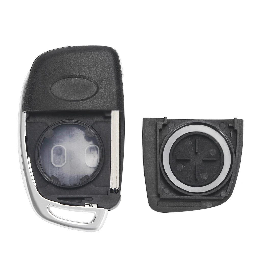 KEYYOU For Hyundai HB20 SANTA FE IX35 IX45 Accent I40 Solaris Flip Car Remote Key Case 3 Buttons Housing Shell Key Fob Cover