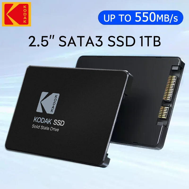 KODAK Original SATA3 SSD 1TB Internal Solid State Drive 128GB 256GB 512GB 2.5 Inch HDD SATA III High Speed Hard Disk for Desktop