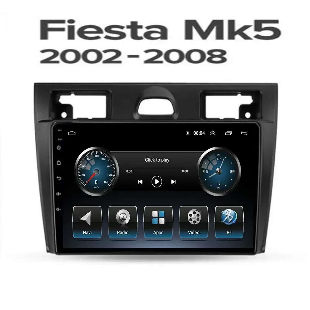 포드 피에스타 Mk VI 5 Mk5 2002 - 2008 멀티미디어 플레이어, DVD 오토라디오 비디오 카플레이, GPS 내비게이션, 안드로이드 13 차량용 스테레오 라디오