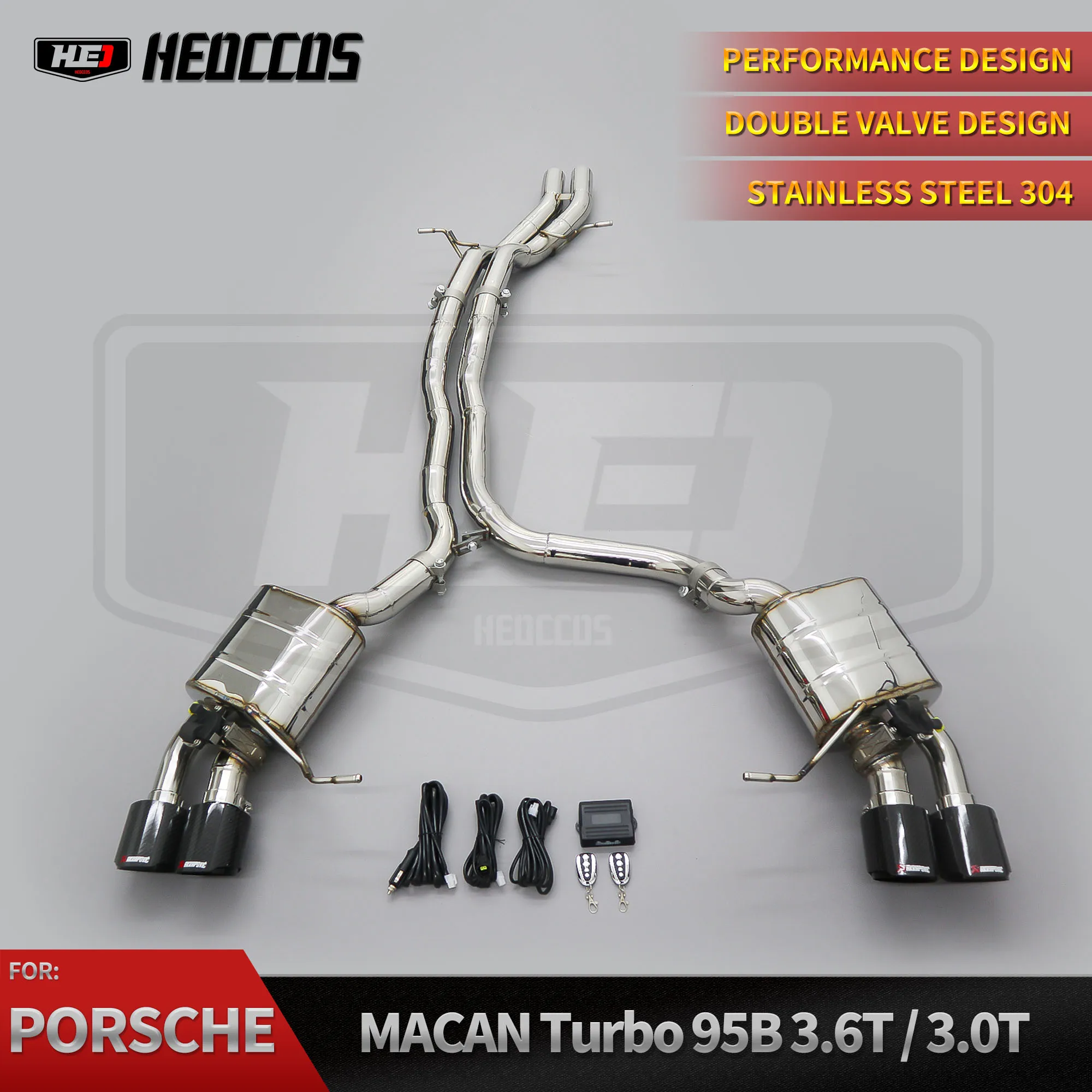 

HEO High Quality for Porsche Macan S Gts 3.0t 3.6t Stainless Steel Catback Exhaust Muffler Valve Without Downpipe