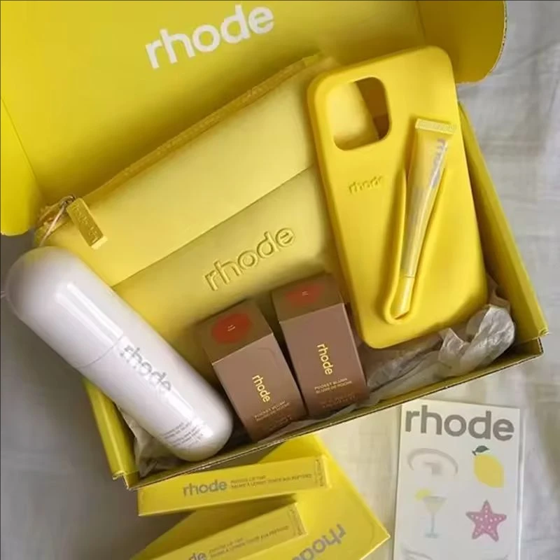 Funda de teléfono con lápiz labial hidratante portátil Lemontini de edición limitada de verano para 16 15 14 13 12 11 Pro Max Plus limpiador Facial