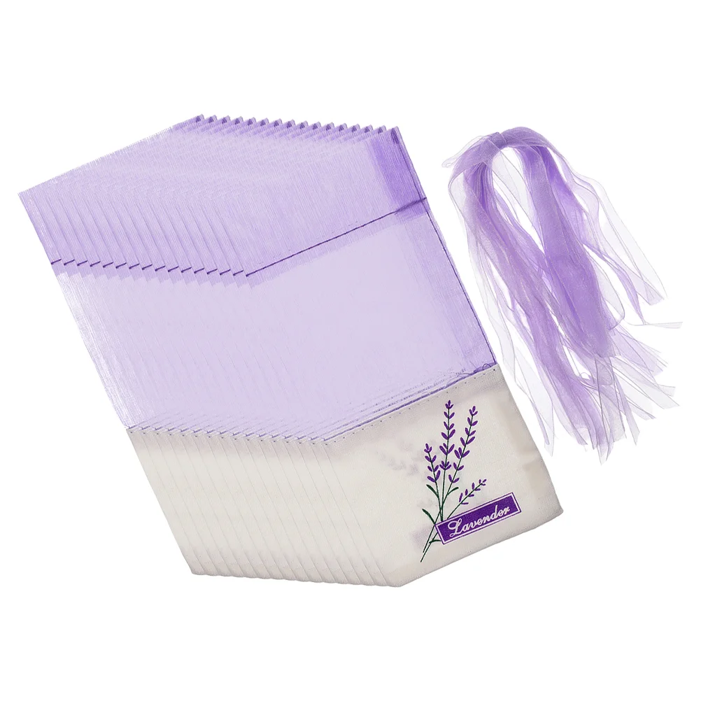 50 Pcs Lavender Empty Sachets Bags Decorative Pouch Clear Gift Storage Perfume Packing Drawstring