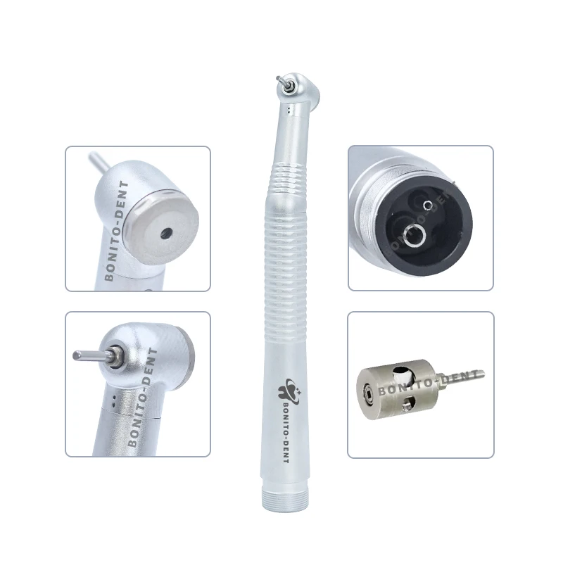 ทันตกรรม Handpiece ความเร็วสูงหัวมาตรฐาน PUSH ปุ่ม Turbine ฆ่าเชื้อได้ 135 ℃   Handpiece กังหันทันตกรรมแบบสเปรย์ทางเดียว