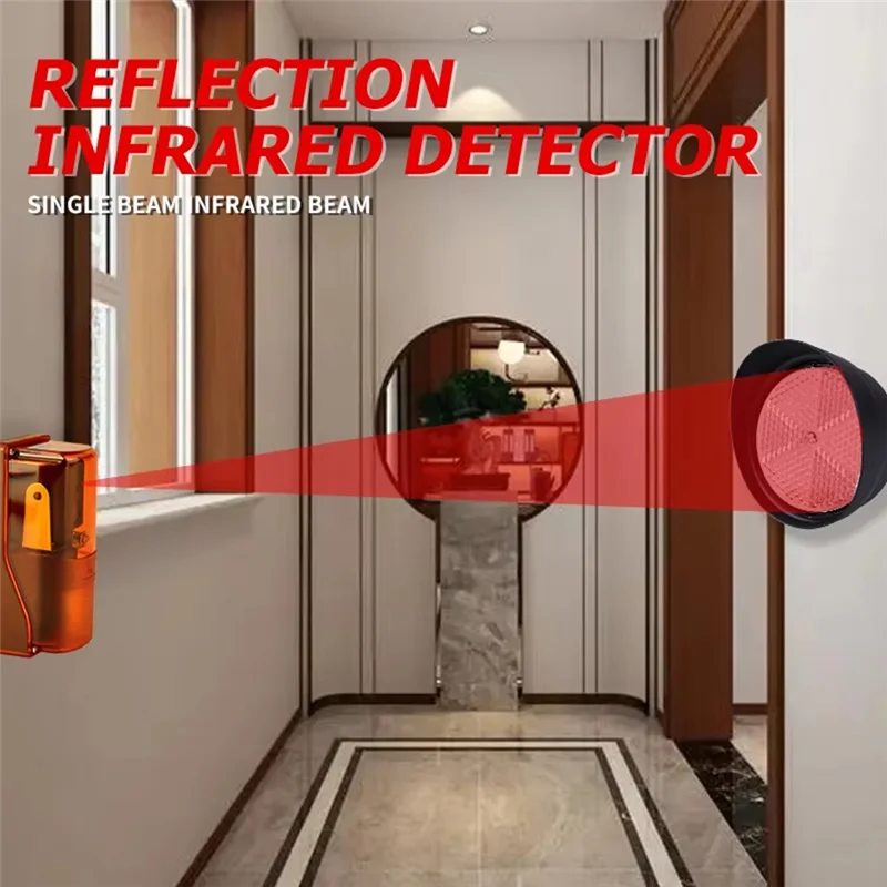 N75R-Reflector Photocell Long Range 12-24V DC/AC Automatic Gate Infrared Photocell Sensor With Waterproof Cover