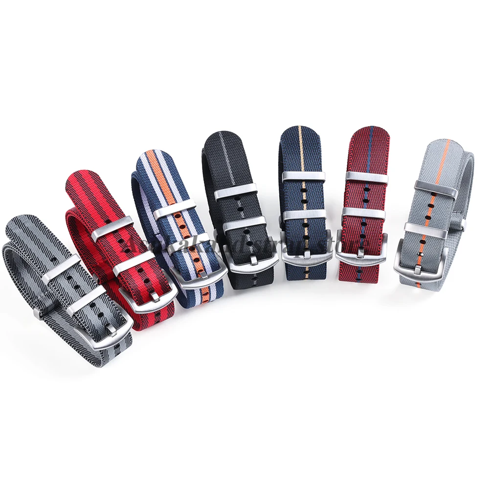 عالية الجودة النايلون حزام (استيك) ساعة ل أوميغا 18 مللي متر 20 مللي متر 22 مللي متر حزام ل Seiko العسكرية عادية حزام الساعات الجيش الرياضة استبدال سوار