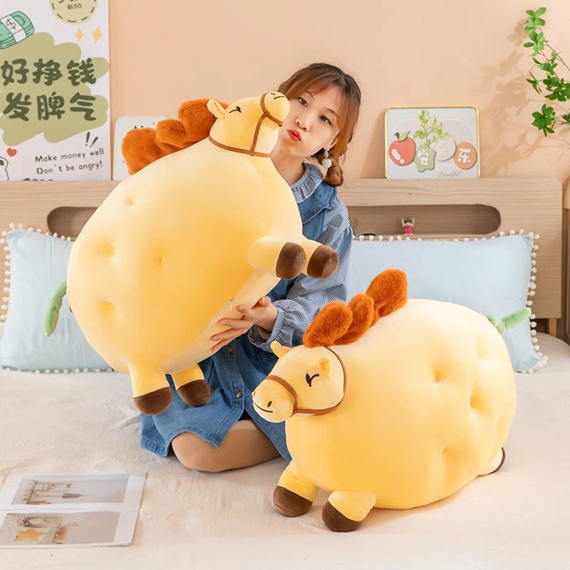 

Super Soft Plush Potato Horse Doll Creative Stuffed Animal Pillow Comfortable Home Decor Cute Cartoon Toys for Kids Adults Gifts