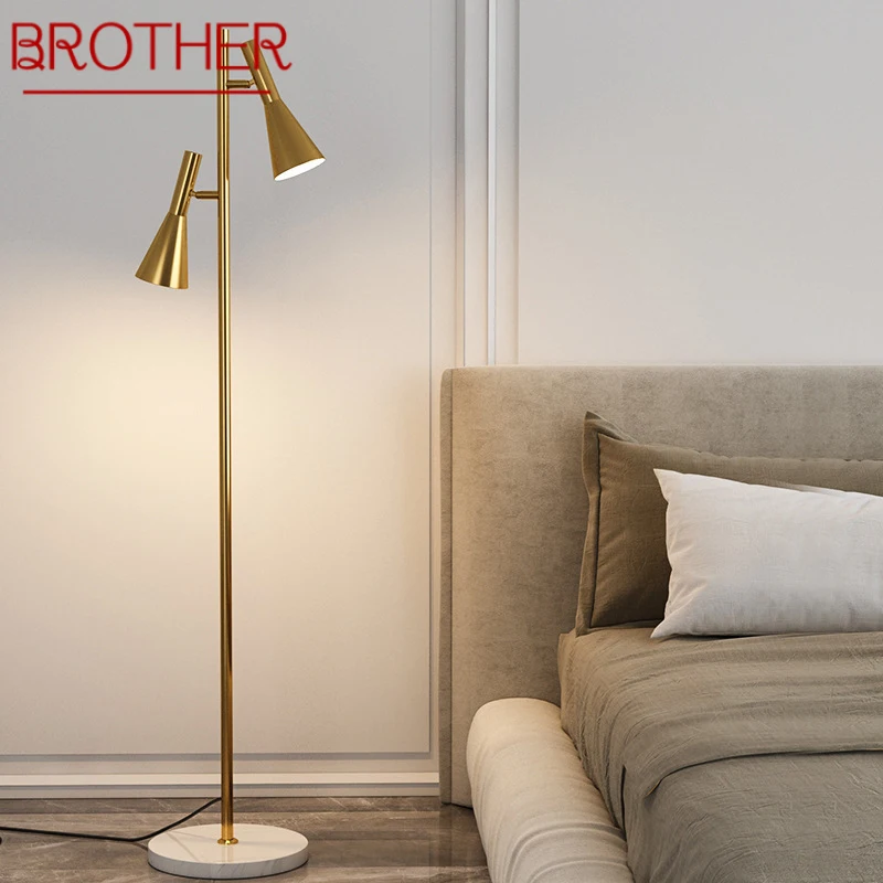 

BROTHER Nordic Floor Lamp Modern Family Iiving Room Bedroom Angle Aadjustment LED Creativity Standing Lightight