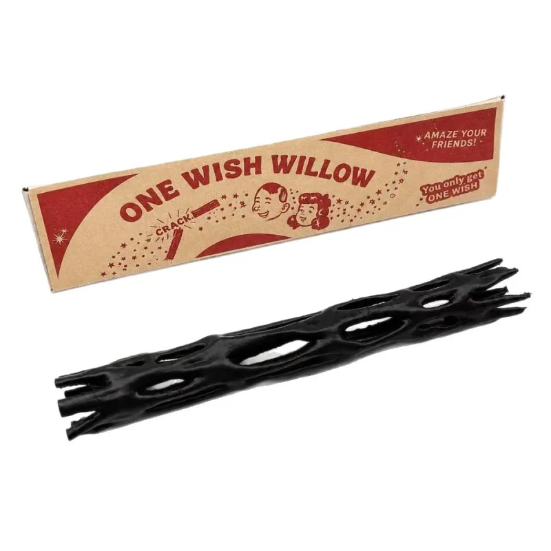Hot 3D Printed One Wish Willow Stick with Box Black Willow Wood Wishing Stick Multi-Purpose Snap Stick Party Gift for Friends - view 5