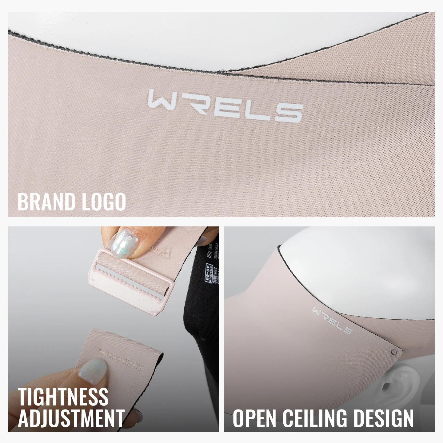 WRELS Sun Hat Wide Brim Breathable Sun Visor Sweat Wicking Roll Up Adjustable Ultralight Men Women Running Tennis Golf Visor 5