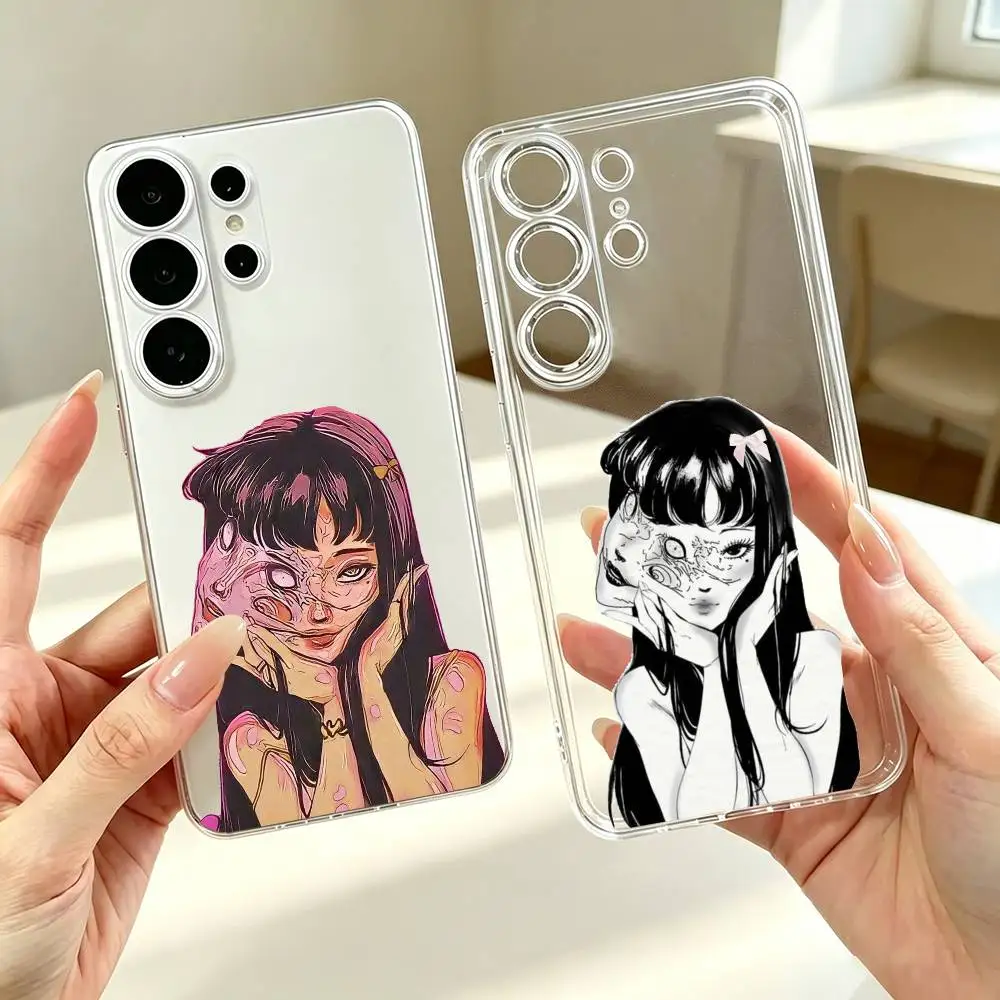 Horror Manga-Tomie-E  Phone Case Transparent Silicone Soft For Samsung S25,S24,S21,S22,S23,S30,Ultra,S20,Plus,Fe Gift