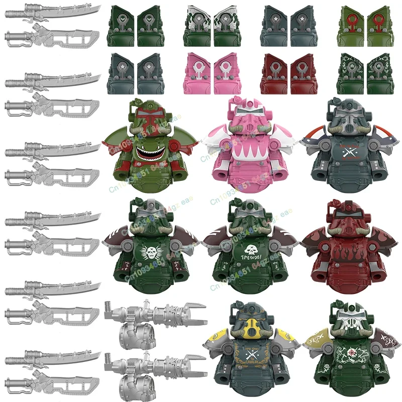 

MOC Game Armor Soldiers Bricks Assembly Building Blocks Weapons Accessories Action Figures Kids for Toys Gifts W1352 W1353 W1354