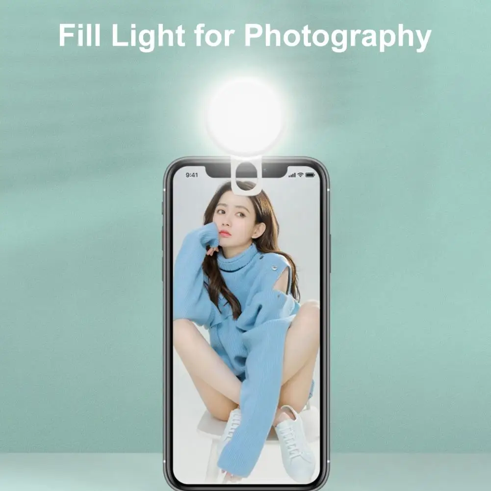 Fill Light for Photography Enhance Selfie Game with Portable Led Fill Lights Adjustable Modes Easy Clip-on for Conditions