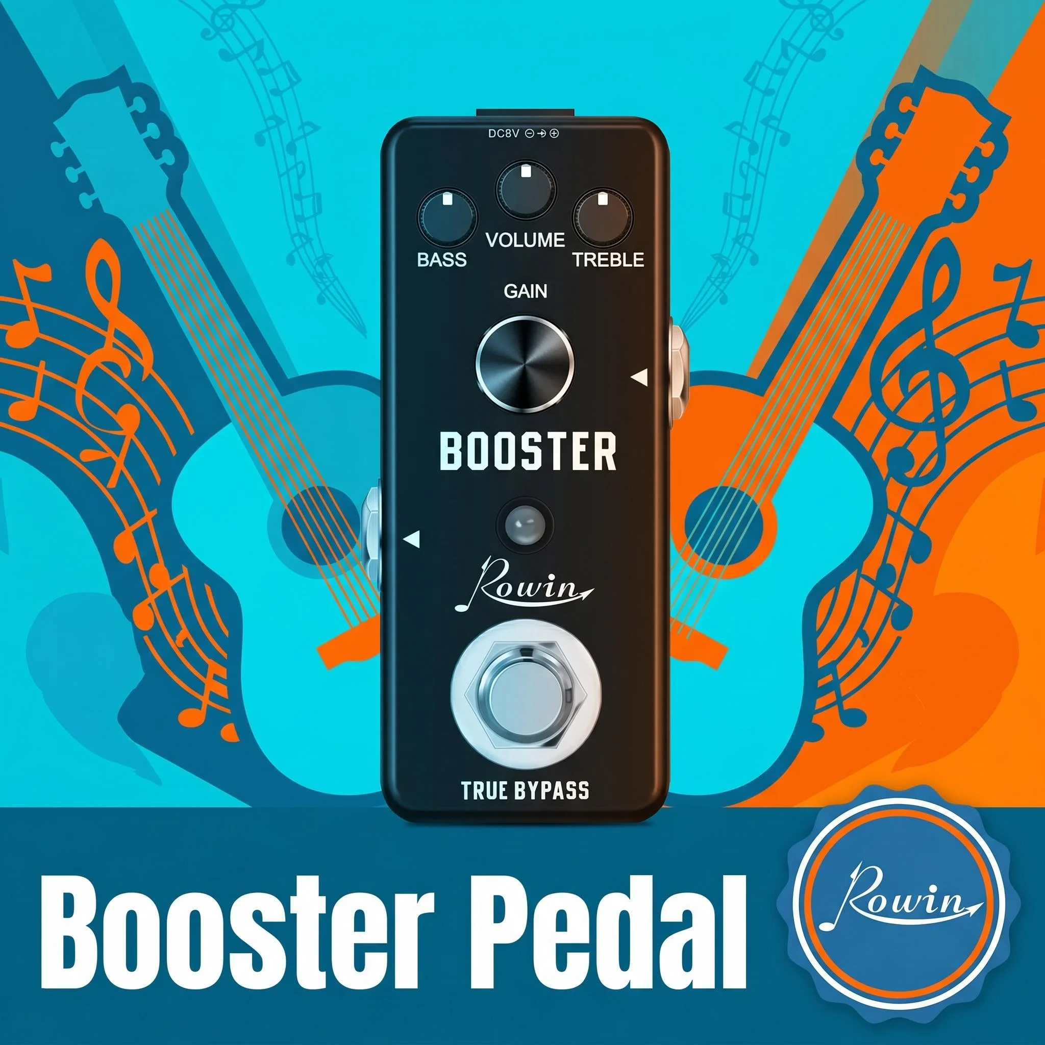 Gitarren-Booster-Pedal, Pure Boost-Effektpedale, analoge reine Signalverstärkung, Klang, ermutigend