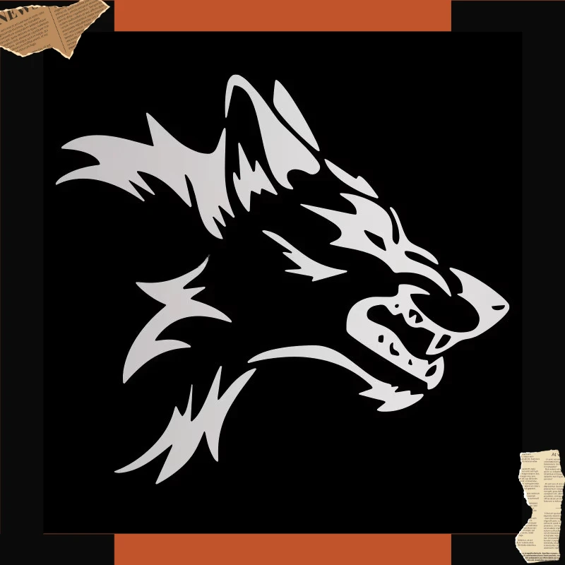 Wolf Head Beast Personality Car Stickers Car'S Reflective Stickers Bumper Decoration Motorcycle Waterproof Window Glass 30X 27CM