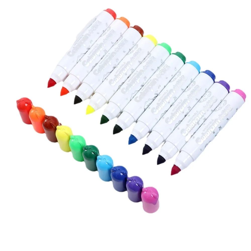 12/18/24 Colors Kids Watercolor Pen Colorful Easy To Wash Washable Markers Set Non-Erasable Coloring Marker Bulk