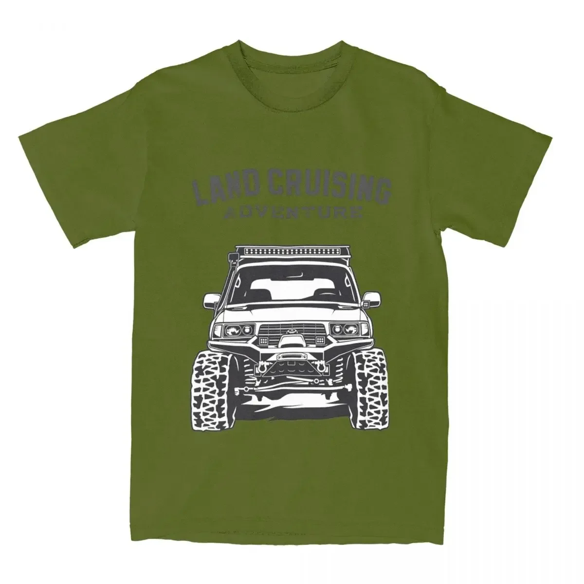 Men Pure Cotton FJ80 Off-road Car Tee Shirt Graphic Clothing Vintage Landcruising Adventure Land Cruiser 80 Off Road T-Shirts