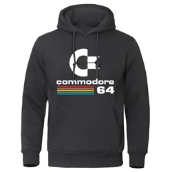 Felpe con cappuccio autunno comode da uomo Commodore 64 abbigliamento fresco manica lunga sciolto oversize Street con cappuccio