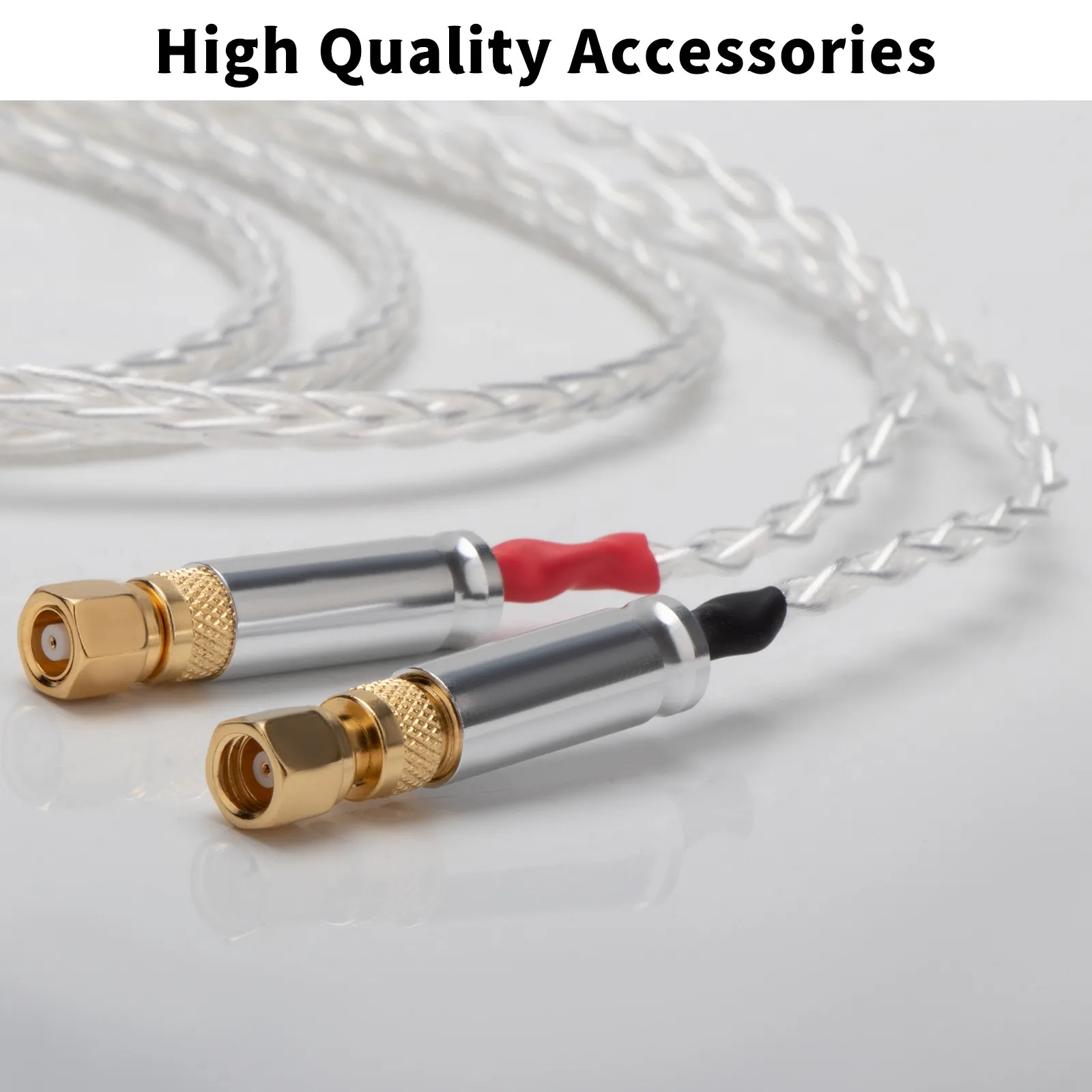 High Quality HIFI 8 Core 99% 7n Pure Silver Earphone Cable For HiFiMan HE400 HE5 HE6 HE300 HE4 HE500 HE6 Headphone