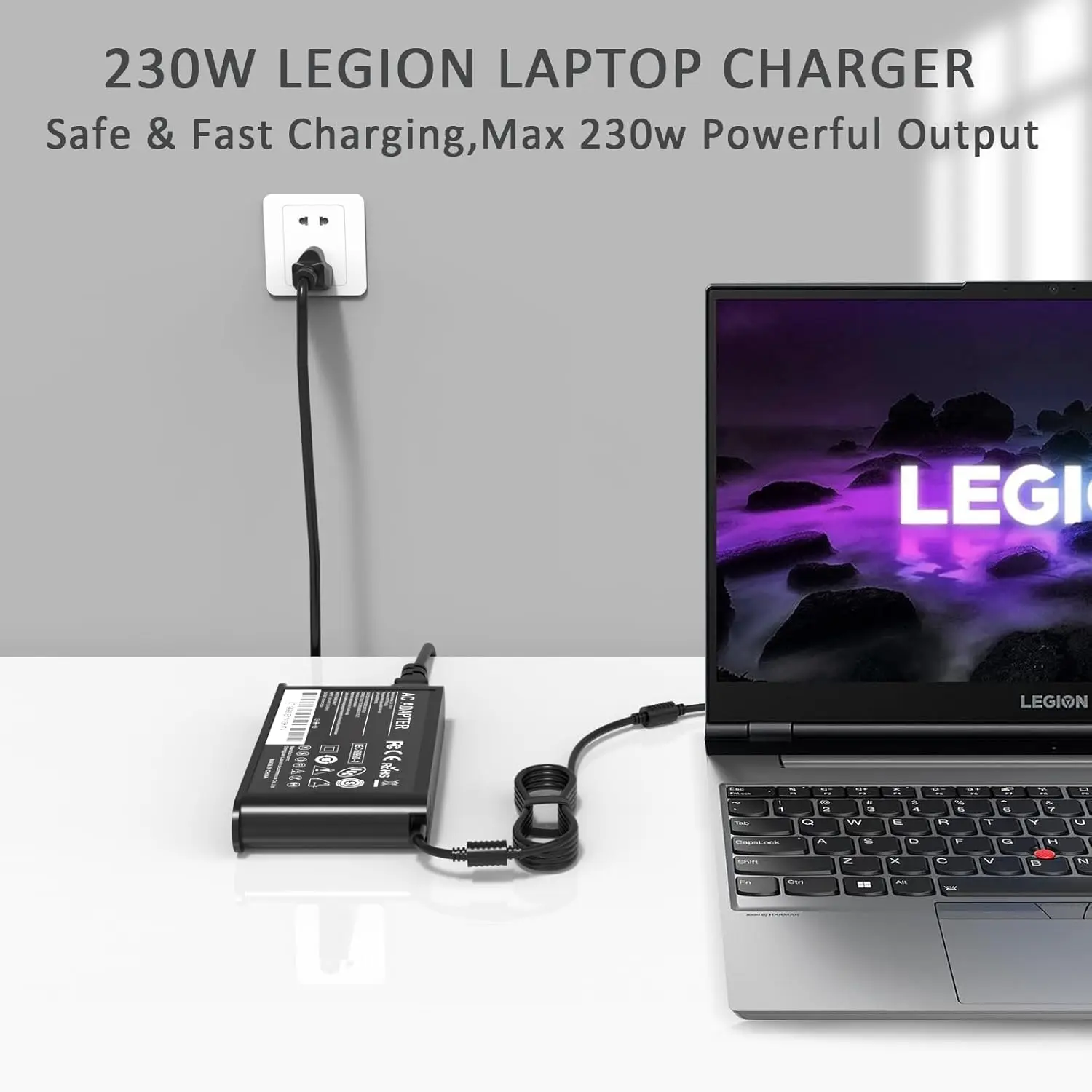 230W 20V 11.5A Laptop Power Adapter For Lenovo Legion 5 Pro-16 Y545-15 Thinkpad P51 P52 P70 Ideapad Y7000 Y910 Y920 Y730 Charger