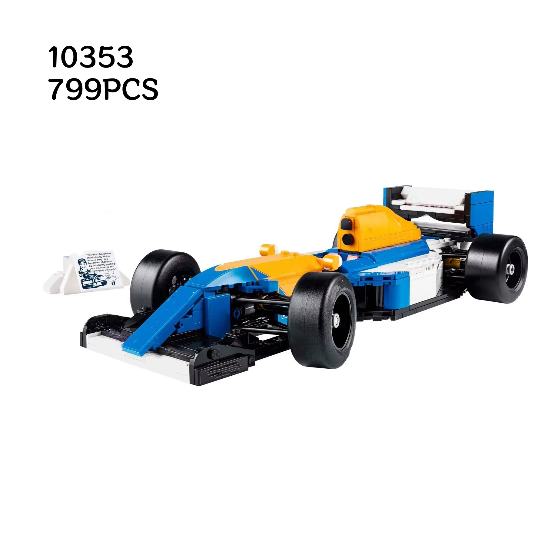 

2025 новый продукт 10353 Williams Team FW14B гоночный строительный блок модель синяя серия 799 шт. детский кирпич образовательный подарок