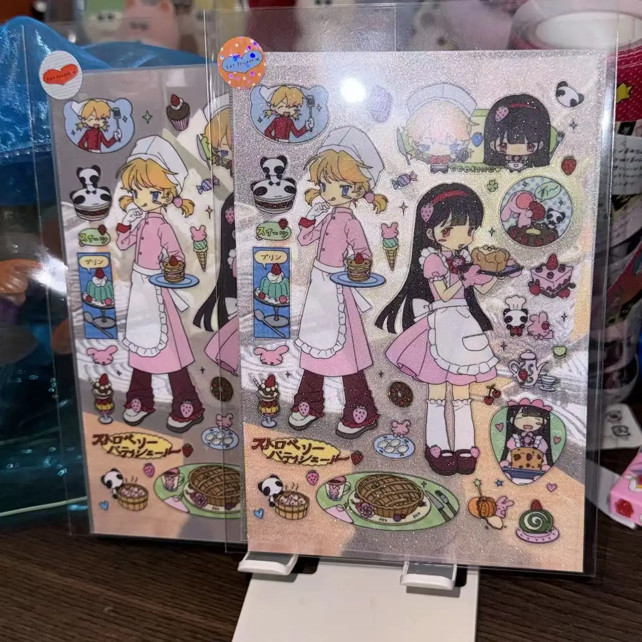 

Food Dessert Girl Cartoon Design Creative Decorative Book Stickers