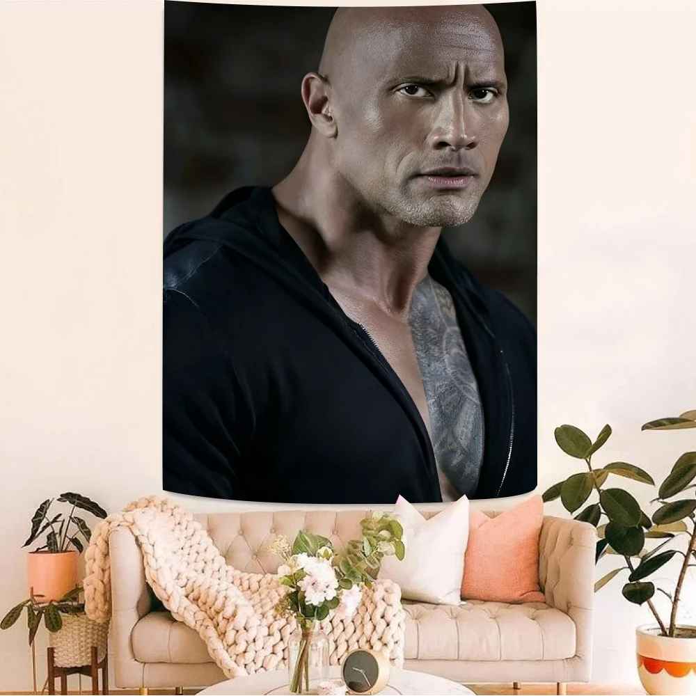 

Гобелен в стиле аниме The Rock ест для гостиной для дома и общежития Decor Home Decor