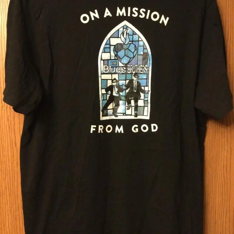 تي شيرت Blues Brothers ΩüHouse Of ЭО أون أ مهمة من الله أسود مقاس 2XL #1