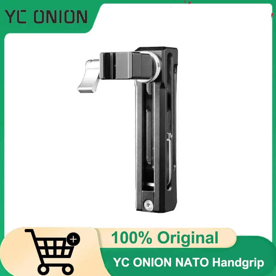 Empuñadura YC ONION NATO para Monopié PINETA Pro, con Orificio para Tornillo de Fijación ARRI de 1/4" y Orificio para Tornillo de 3/8", Montura de Zapata Fría