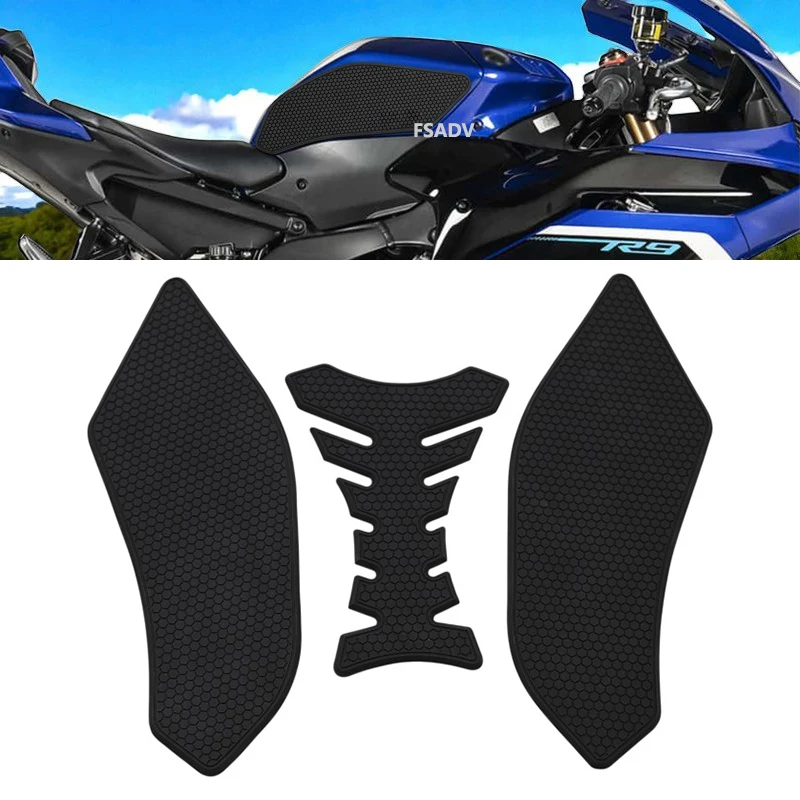 For YAMAHA R9 YZFR9 YZF-R9 2025 Motorcycle Accessories Non-slip Side Fuel Tank Stickers waterproof pad stickers