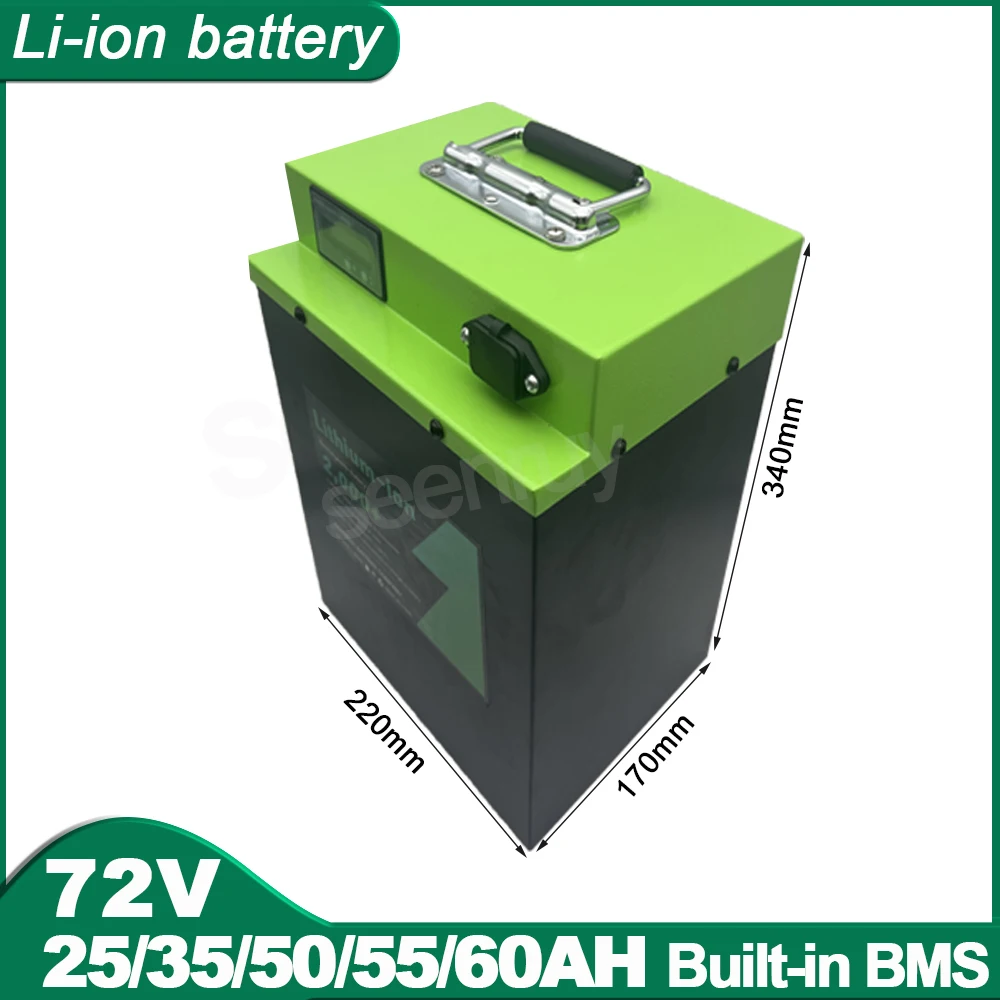 72V 25AH 35AH 50AH 55AH 60AH Li-ion With 84V Charger Lithium Polymer Battery Perfect For UVAs AGVs Motorcycle Electric Scooter