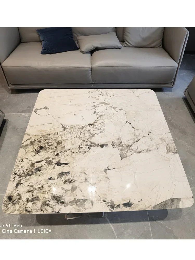 

Журнальный столик TAO Simple Living Room с круглой мраморной столешницей и ножками из нержавеющей стали для небольших квартир