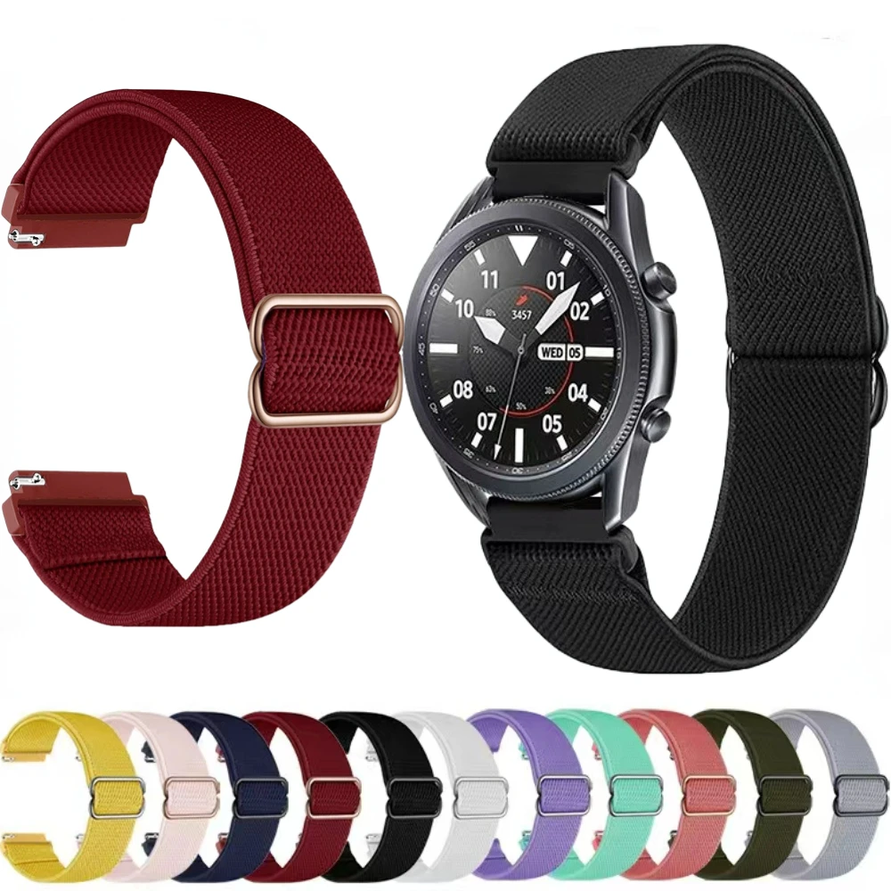 

20mm 22mm Nylon Strap for Samsung Watch 3/4/Classic/5/6/Gear S3/Huawei Watch GT4/Pro/2/3 Adjustable Bracelet for Amazfit GTR/GTS