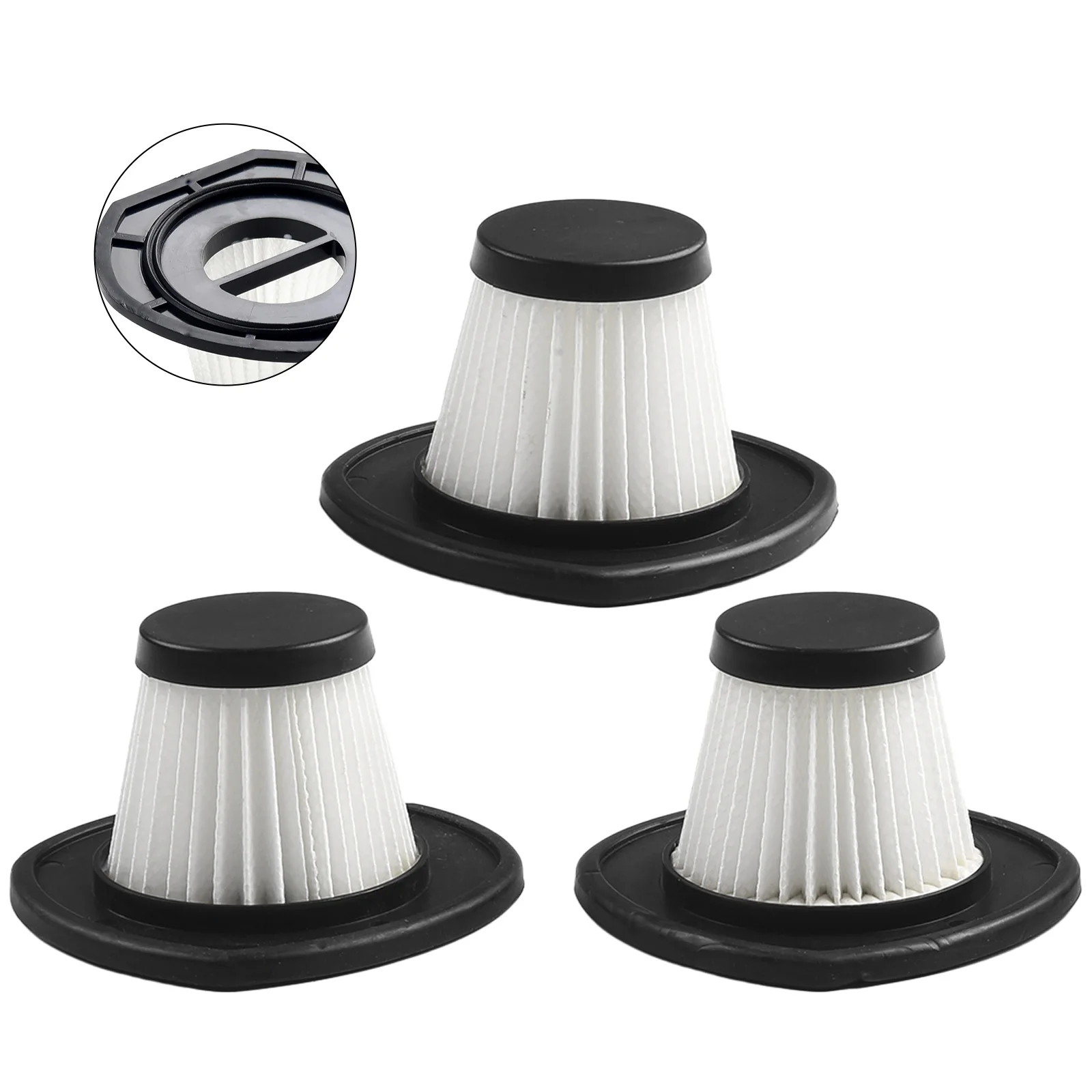 3pcs Filters For R-6053 Handheld Car Cordless Vacuum Cleaner Replacement Filter Household Cleaning Tool Accessories