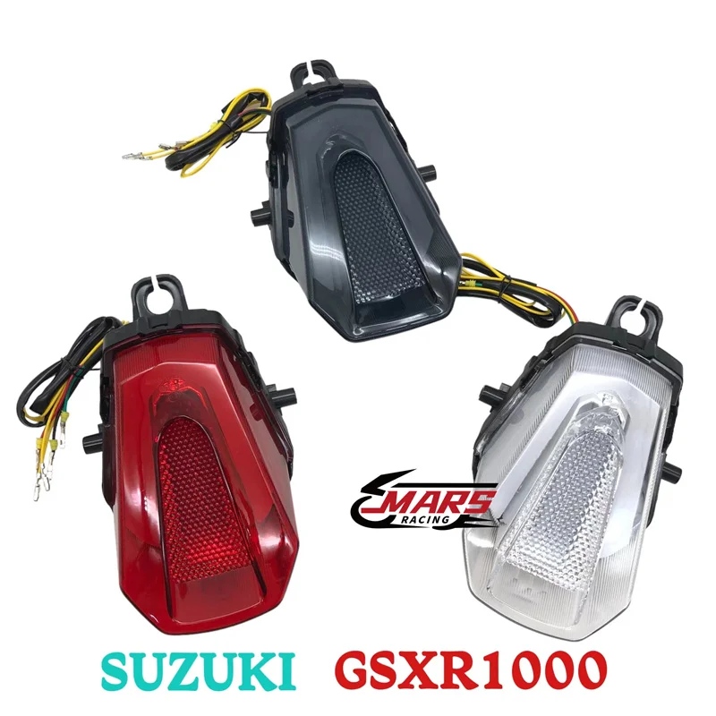 For SUZUKI GSXR 1000 2017 2018 2019 2020 2021 2022 2023 Motorcycle Rear TailLight Brake Turn Signals Integrated LED Light