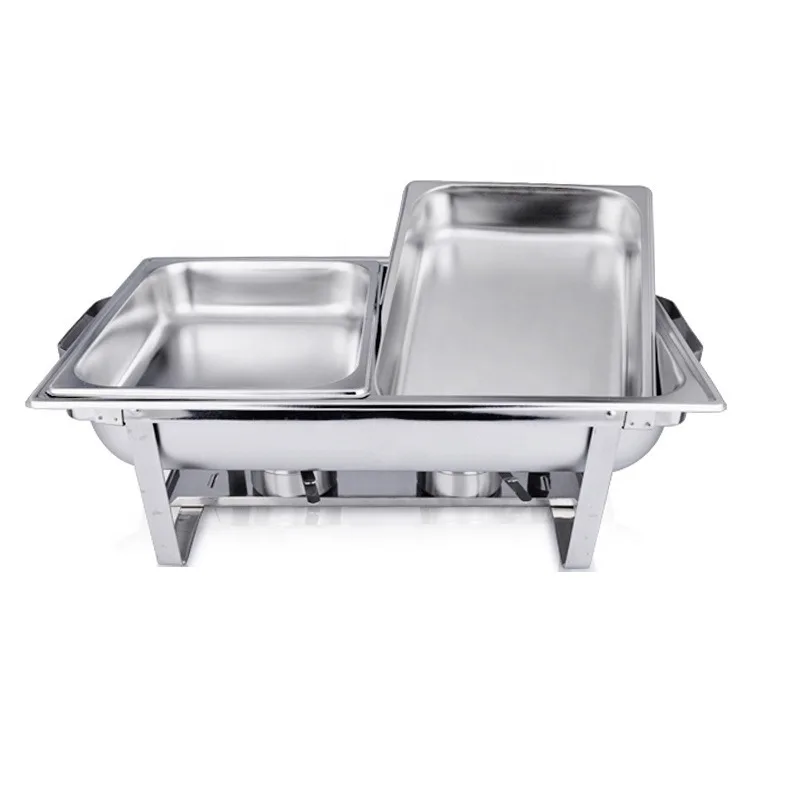 Warmer Catering Equipment Rectangular Party Hotel Restaurant Catering Stainless Steel Buffet Chafing Dish Set Food
