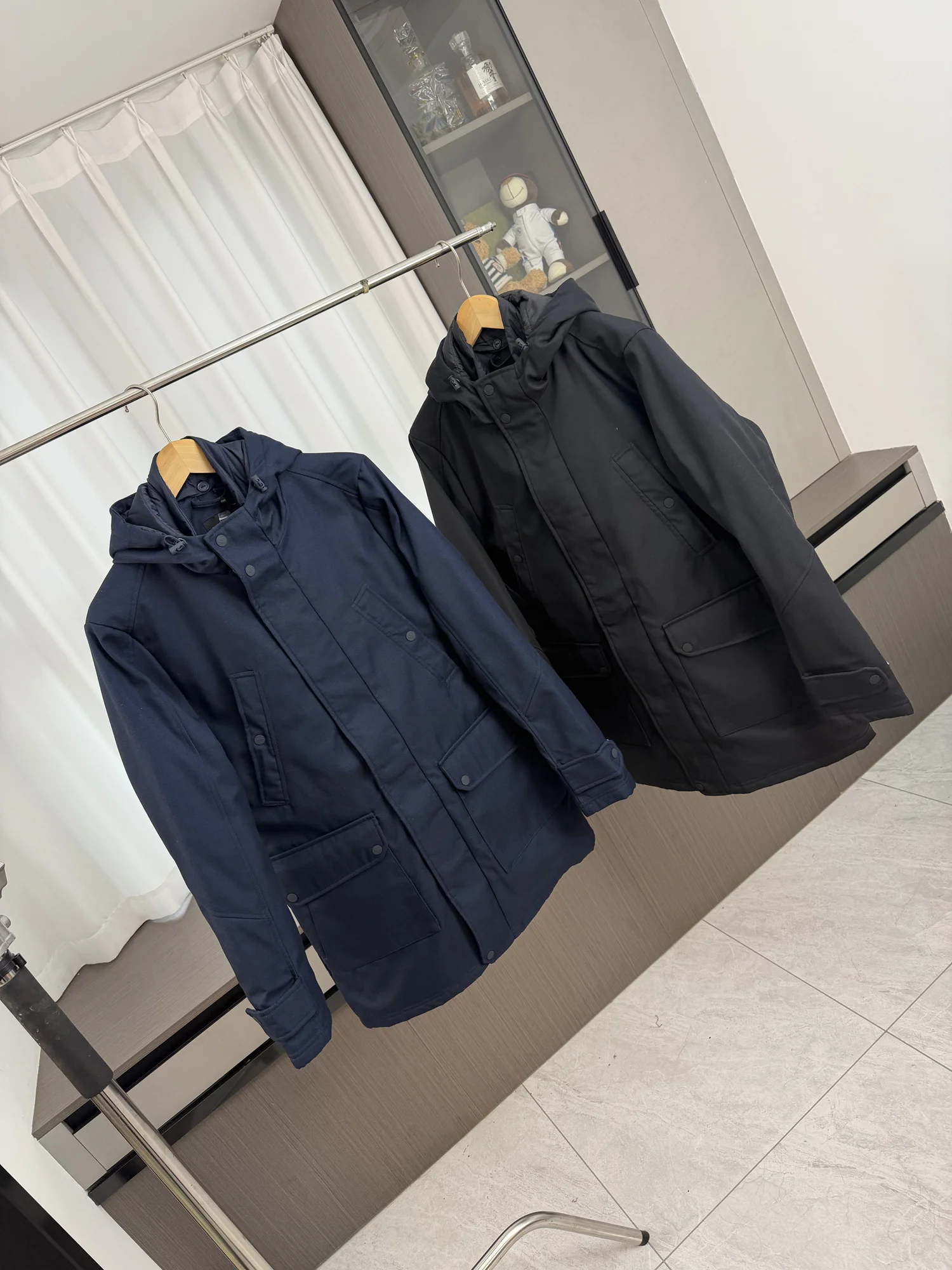 

Waterproof Outdoor Men's Parka Coat Warmth Faionable Urban Sle Stand Fit Hooded Jaet Youth Daily Wear Thiened Long...