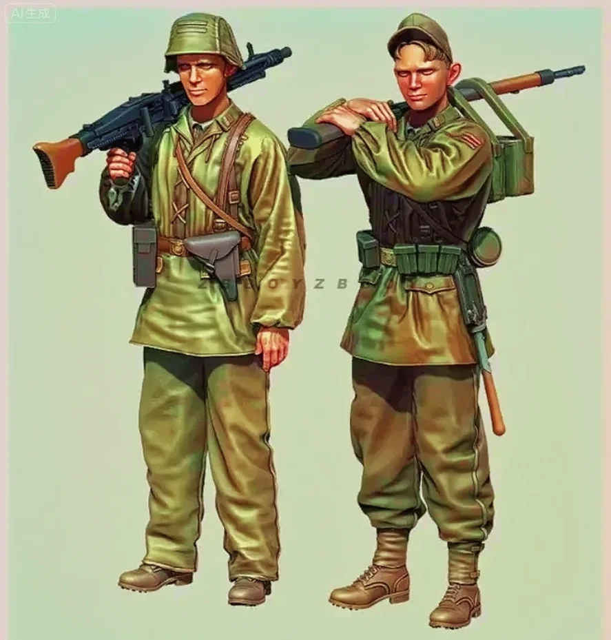 

1/35 солдатики из смолы (2 солдатика) для самостоятельной сборки и раскраски A-2064