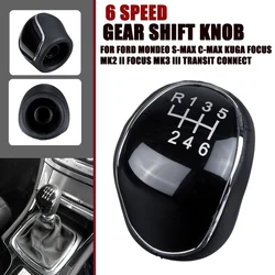 5/6 Speed Gear Stick Knob Head Lever leather Car Adapter Replacement for Ford Mondeo IV Focus MK2 MK3 C-MAX Kuga Car Accessories