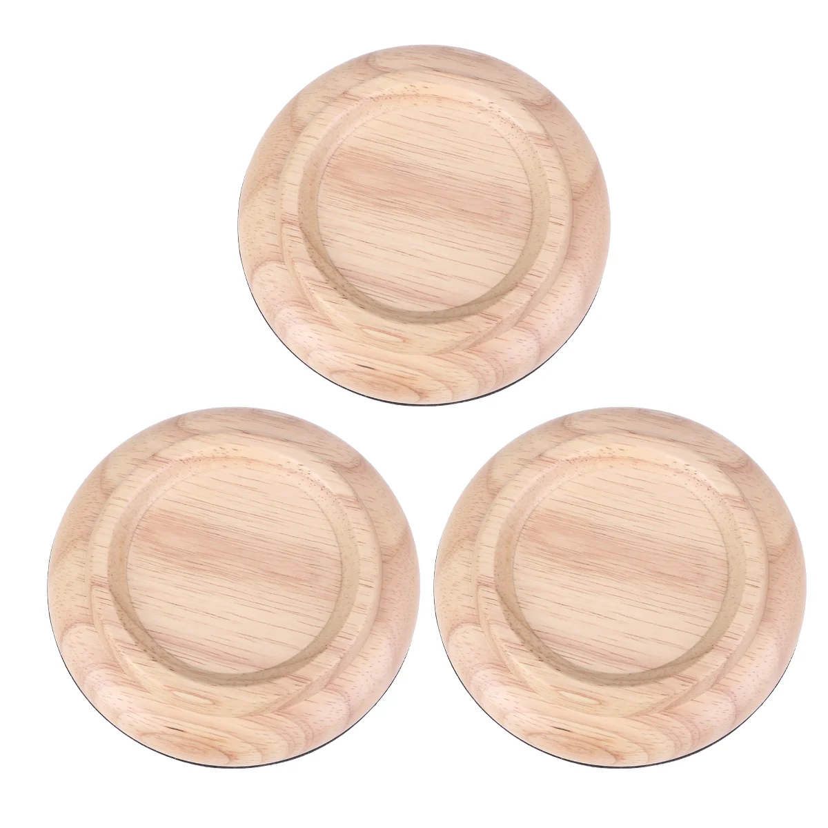 

3 Pcs Piano Non-slip Floor Mat Foot Pads Anti-stress Grand Caster Cups Mats Wooden Bamboo