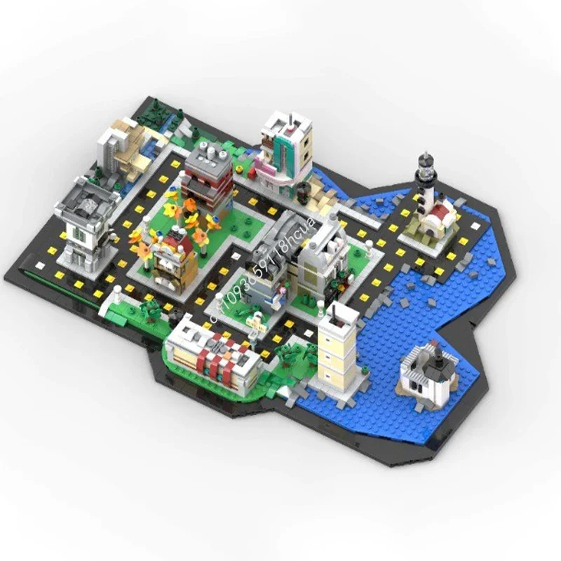 

3391 деталь MOC: Конструктор «Эпическое Городское Здание с Сигналом тревоги» – Рождественский набор для снятия стресса, коллекционный, для взрослых, DIY, сборка, подарок для архитекторов и детей