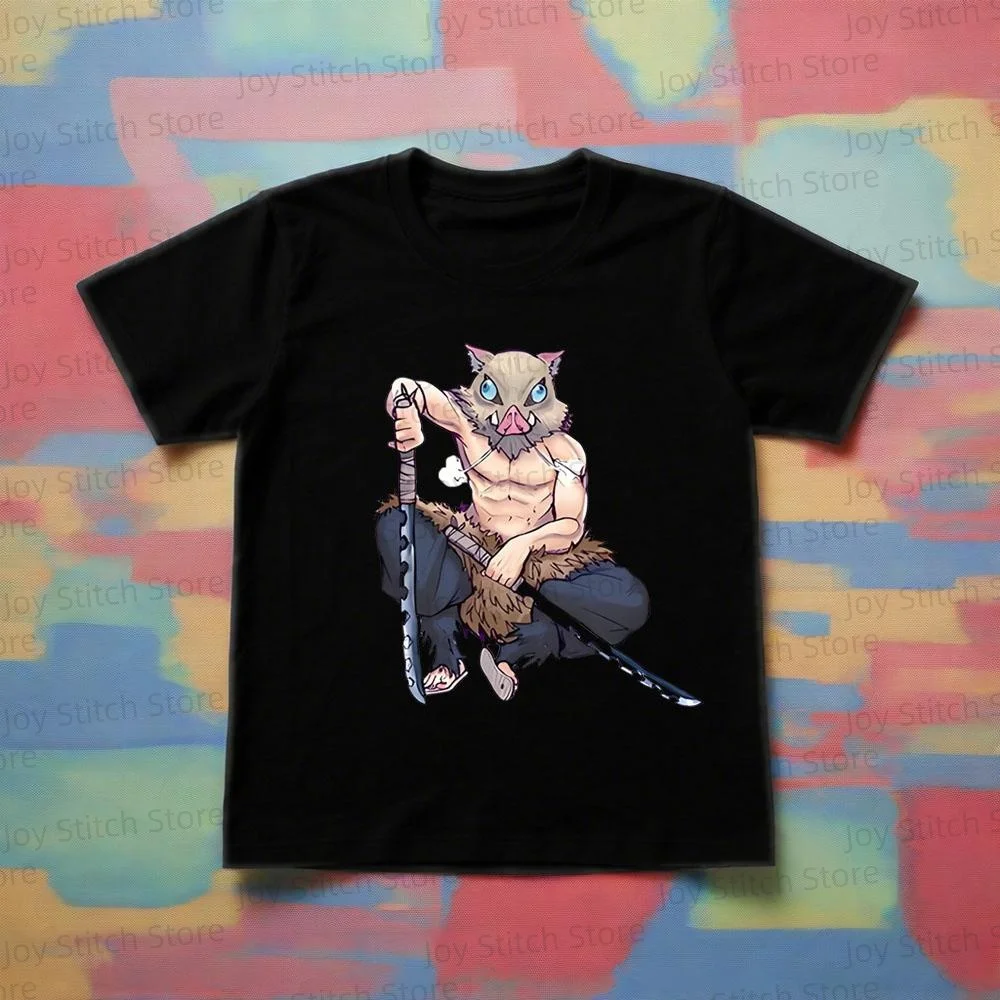 

Demon Slayer Inosuke T-shirt Unisex Anime Pattern T-shirt Casual Short Sleeve, Daily Outdoor Wear, Machine Washable