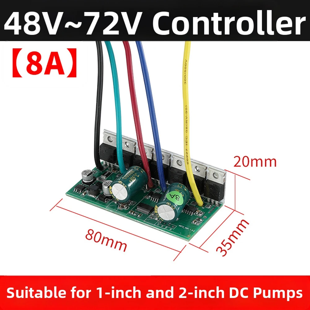 

1pc DC Submersible Pump Circuit Board, 48V/60V/72V, Brushless Submersible Pump Circuit Control Board, 80*35*20mm