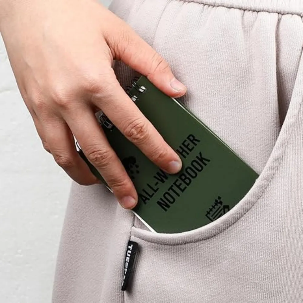 Waterproof Pocket Notebook Tactical All Weather Pocket Notepads With Lined Pages, Spiral Notebook Mini Memo Pad Note Pads