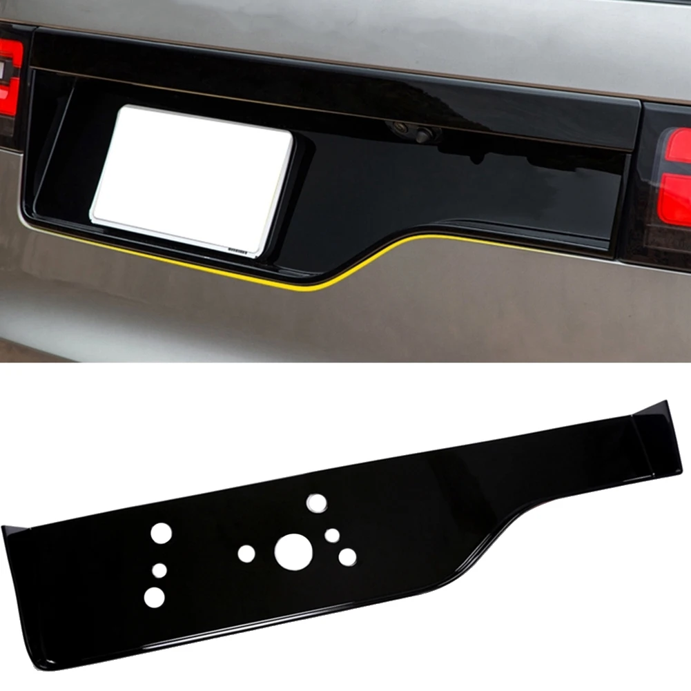 License Plate Tail Lift Gate Molding for Land Rover Discovery 5 LR5 2017-2018 Rear Trunk Lid Tag Number Panel Holder