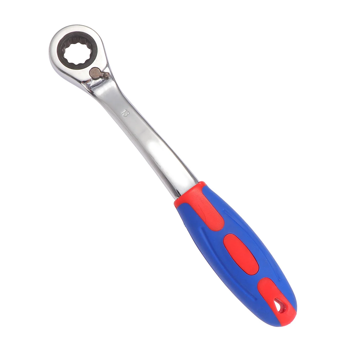 

13Mm Two-Way Ratchet Wrench Premium Steel Durable Quick Release Round Head Tool For Tight Spaces Home Auto Repair Wrench